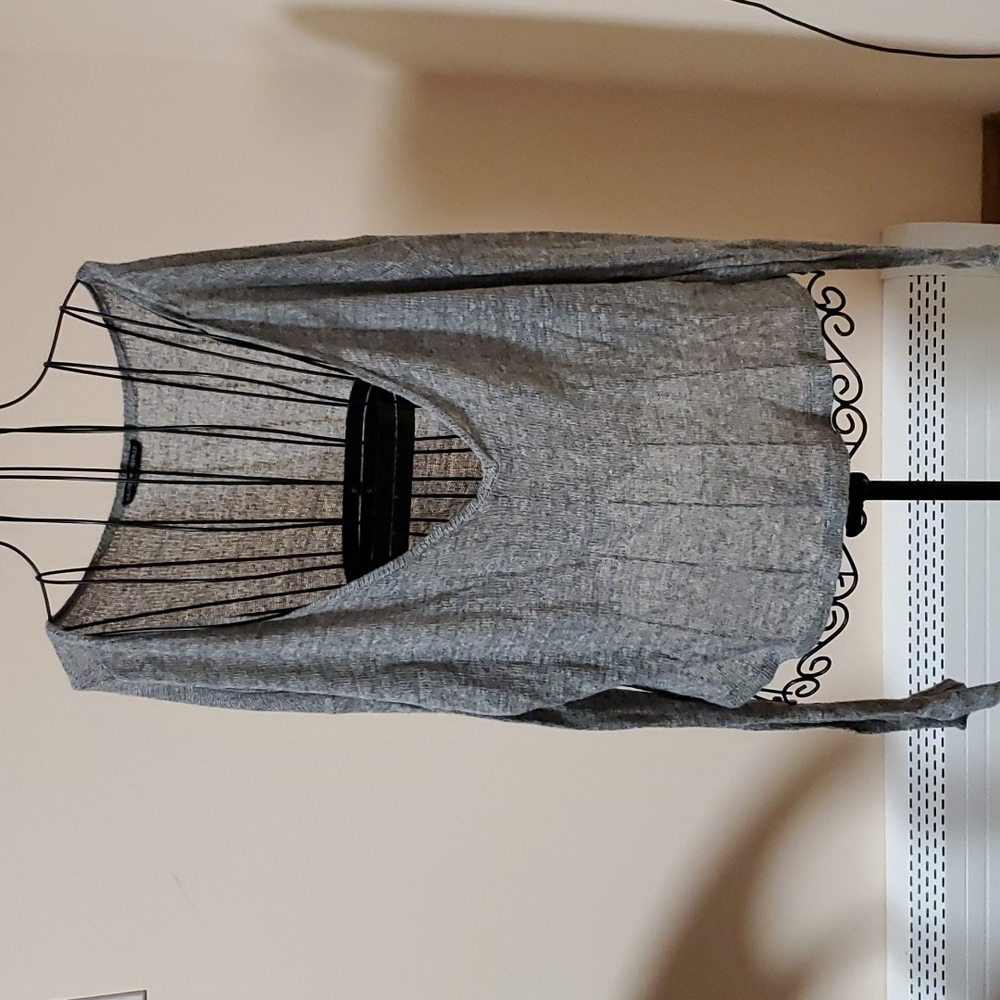 Brandy Melville gray v neck sweater